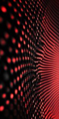 Poster - Abstract red dotted pattern with dynamic lighting and depth effect : Generative AI