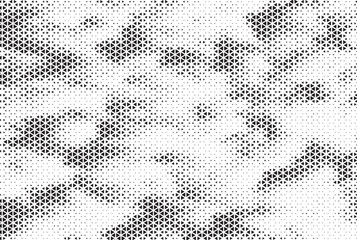 Aufkleber - Triangle Shapes Vector Abstract Geometric Technology Oscillation Wave Isolated on Light Background. Halftone Triangular Retro Simple Pattern. Minimal 80s Style Dynamic Tech Wallpaper	