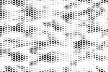 Aufkleber - Triangle Shapes Vector Abstract Geometric Technology Oscillation Wave Isolated on Light Background. Halftone Triangular Retro Simple Pattern. Minimal 80s Style Dynamic Tech Wallpaper	