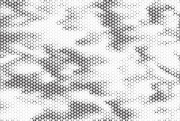 Fototapete - Triangle Shapes Vector Abstract Geometric Technology Oscillation Wave Isolated on Light Background. Halftone Triangular Retro Simple Pattern. Minimal 80s Style Dynamic Tech Wallpaper	