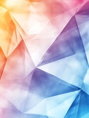 Poster - Vibrant Abstract Geometric Pattern with Warm and Cool Tones for Modern Art Decor and Design : Generative AI