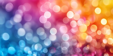 Fototapete - Colorful Bokeh Lights Background with Vibrant and Dreamy Abstract Design : Generative AI