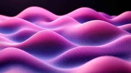 Wall Mural - Pink purple waves, dark background, abstract texture, design