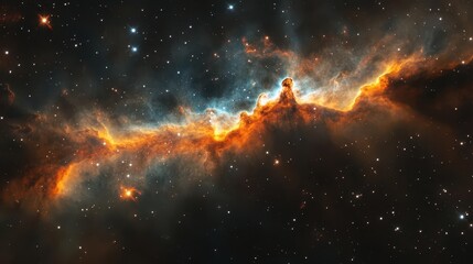 Wall Mural - colorful space galaxy cloud nebula, starry night cosmos