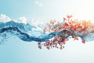 Poster - Exploring mindfulness techniques through artistic visual metaphors in nature's landscape