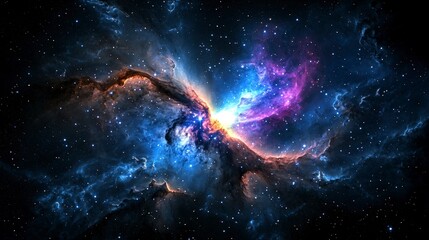 Aufkleber - Galactic dance of stars cosmos astrophotography immense space celestial view twirling cosmic beauty