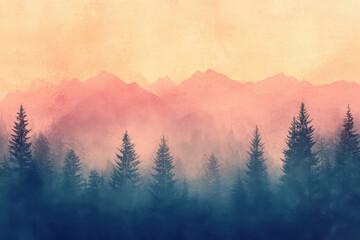 Poster - Vintage gradient backdrop featuring a textured grain effect