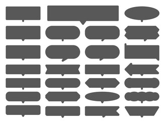 Poster - A set of 26 sample text bubbles. Each bubble has a different text and is in a different color