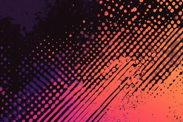 Poster - Halftone designs, dot patterns, and gradient texture backgrounds with grunge effects