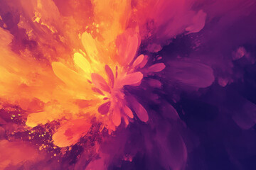 Poster - Vibrant paint splash background for your desktop