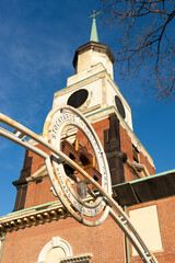 Wall Mural - Clock tower in Chicago neighborhood.