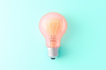 Poster - Creative light bulb design with pastel background representing ideas and investment opportunities for finance