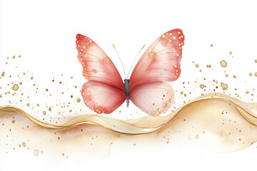 Wall Mural - pink butterfly
