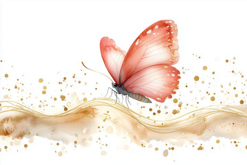 Wall Mural - pink butterfly
