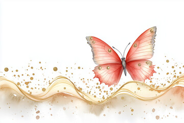 Wall Mural - pink butterfly
