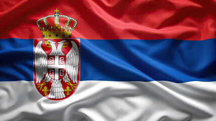 Wall Mural - Serbian flag for national Day or Independence Day of serbia