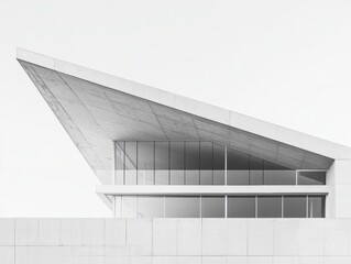 Aufkleber - A modern building with a unique design and structure