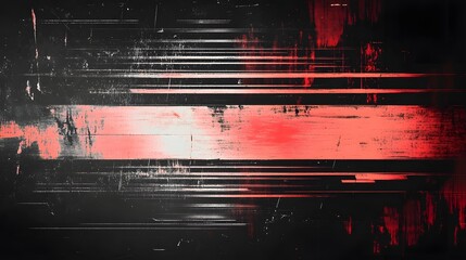 Leinwandbilder - Captivating abstract digital art piece showcasing a dynamic and chaotic glitch effect with striking contrast and bold experimental visual elements that evoke a futuristic