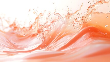 Leinwandbilder - Captivating abstract image showcasing the dynamic movement and vibrant colors of flowing water  The image features a stunning blend of orange and pink hues