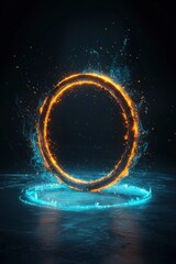 Poster - A glowing portal concept to a parallel universe.