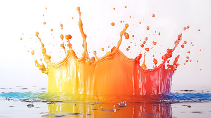Aufkleber - Captivating dynamic paint splash with vibrant bold colors in an expression  This digital artwork creates an eye catching visual experience perfect for modern backgrounds graphic designs