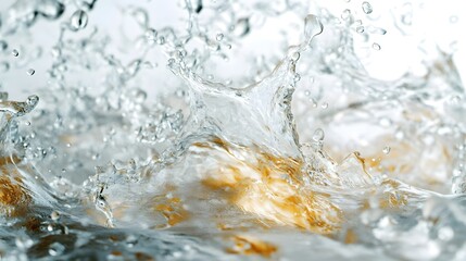 Leinwandbilder - Captivating image of a clear water splash with dynamic liquid droplets ripples and flowing motion showcasing the beauty and power of nature s aquatic elements in an composition