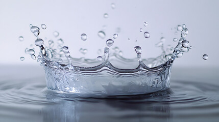 Aufkleber - Closeup view of splashing water drops creating beautiful abstract liquid texture background  Dynamic motion and transparency of fresh clean clear natural aqua H2O environment