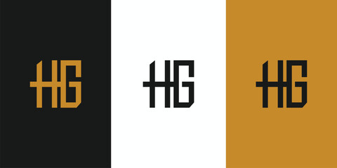 Wall Mural -  Simple and modern HG logo design