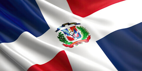 Wall Mural - Dominican Republic flag for national Day or Independence Day of Dominican Republic