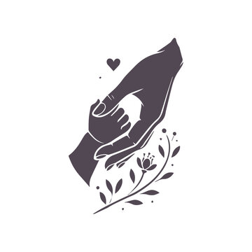 Mother's Day Silhouette Vector Design Illustration