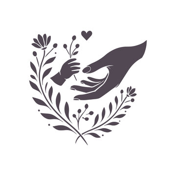 Mother's Day Silhouette Vector Design Illustration