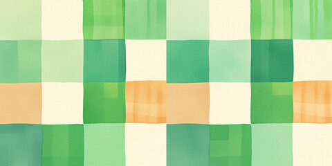 Wall Mural - Abstract Watercolor Checkerboard Pattern