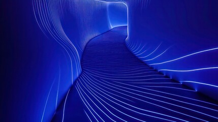 Aufkleber - Abstract Diagonal Blue Lines and Stripes with Glowing Effect, Abstract Background, Diagonal Lines, Glowing Effect, Geometric Shapes