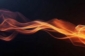 Poster - Vibrant swirls of orange and golden light create an enchanting visual display