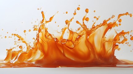 Aufkleber - Vibrant Orange Paint Splash Explosion with Dynamic Liquid Motion and Energy  and Visually Stunning Abstract Design with Fluid Dynamics and Colorful Burst Effect