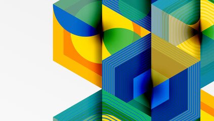 Aufkleber - Hexagons design geometric abstract background