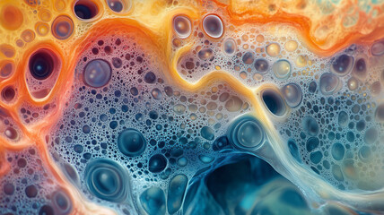 Poster - Exploring the intricate beauty of a neuro-map in vivid colors and textures
