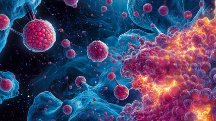 Poster - Illustrating the intricate connections of the neuro-map in a vibrant landscape