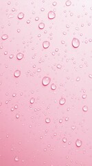 Aufkleber - Soft droplets of water cling to a smooth pastel pink surface, combining simplicity and elegance. This high-resolution backdrop radiates tranquility, making it ideal for mobile wallpaper