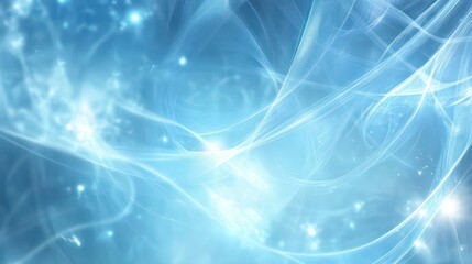 Poster - A glowing light blue abstract background, ideal for use in digital technology and medical science applications.