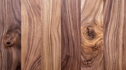 Wall Mural - Walnut wood grain texture background