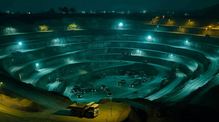 Wall Mural - A gigantic open pit with multi-tiered terraces goi_005