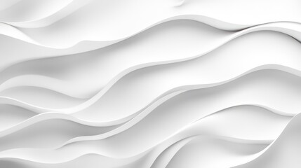 Poster - abstract white wavy texture background.