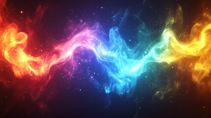 colorful energy swirls, cosmic background, abstract design, website banner