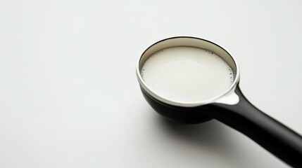 Wall Mural - Close-up of a milk frother isolated on a clean white background, ideal for coffee and beverage product promotions.