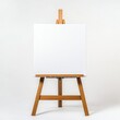 © Catherine - Blank canvas positioned on an easel invites creativity in a serene, minimalist studio