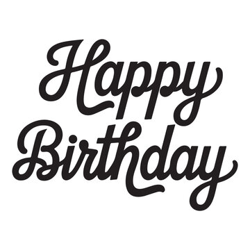 Happy birthday lettering