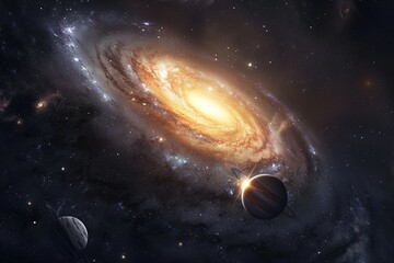 Wall Mural - background of galaxy and stars