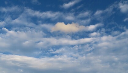 Wall Mural - beautiful cloudscape in blue sky, natural background