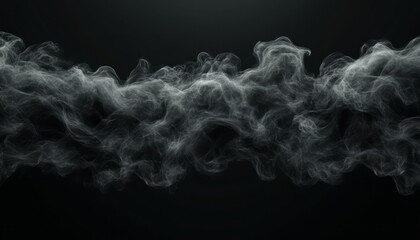 Poster - Wisps of smoke drift softly against a dark backdrop, creating a mysterious ambiance